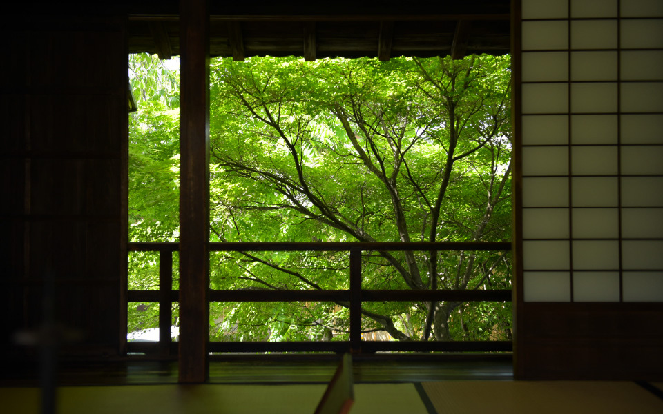 パソコン用小布施町ロゴの背景画像（鴻山記念館）